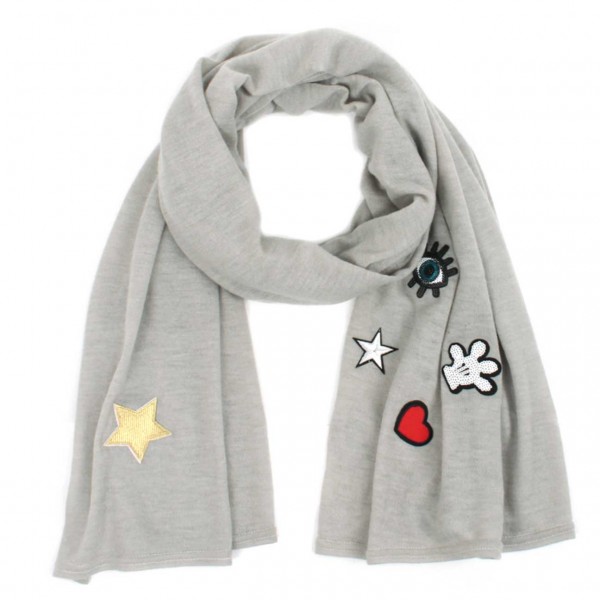 Patches-Strickschal Paba